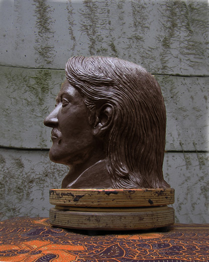the original portrait created with modeling wax